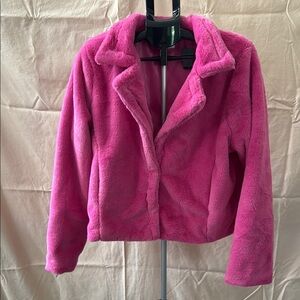 Vibrant Pink Women's Teddy Jacket